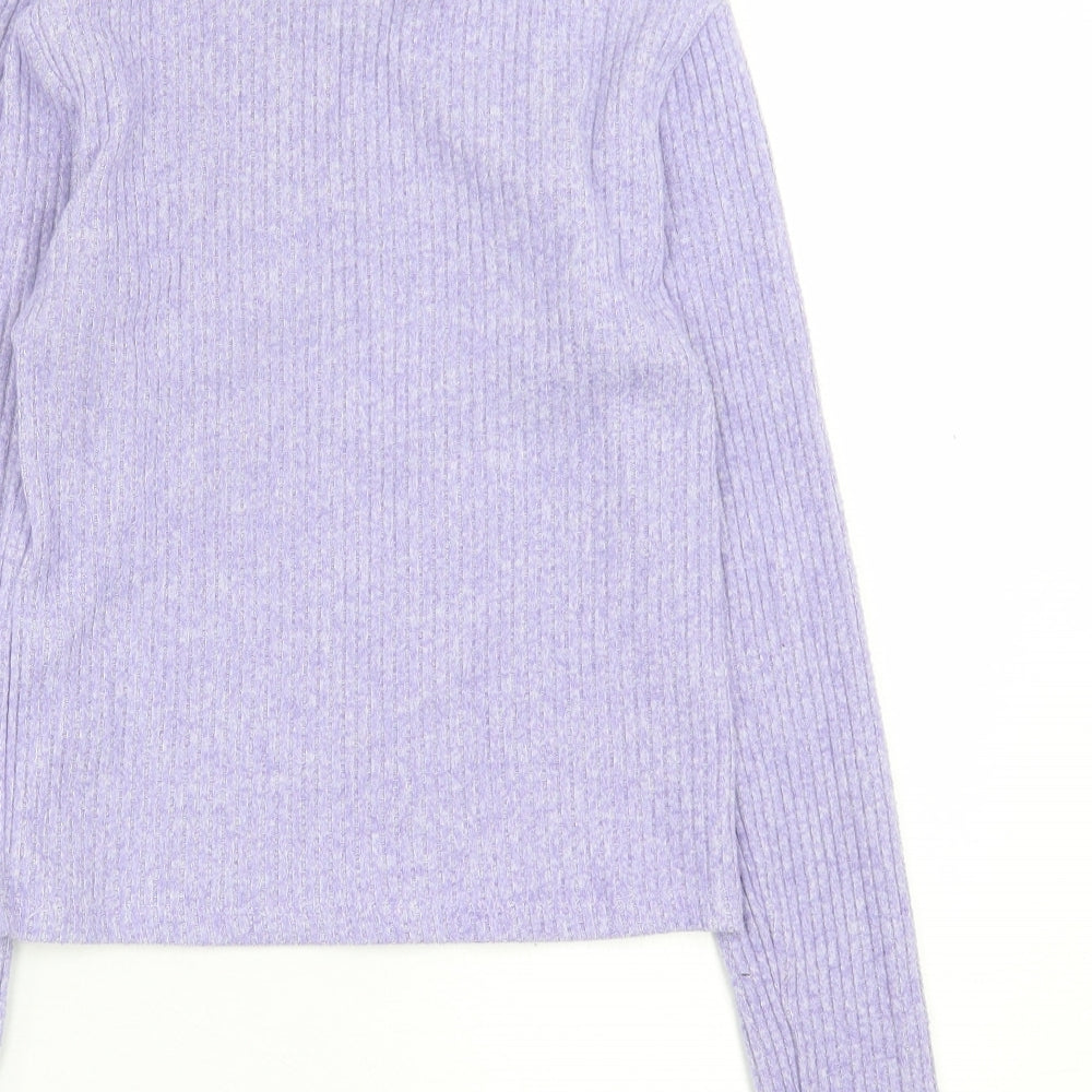 Womens UK Size S Stradivarius Purple Pullover Jumper