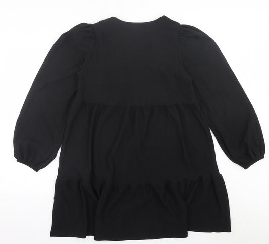 Primark Womens Black Polyester A-Line Size M V-Neck Pullover