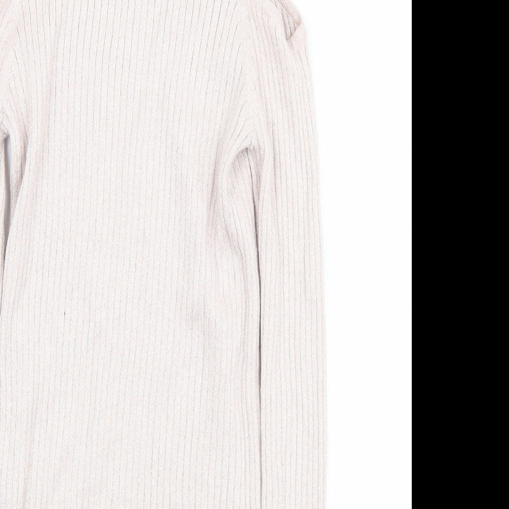 Atmosphere Womens Pink Mock Neck Viscose Pullover Jumper Size 8