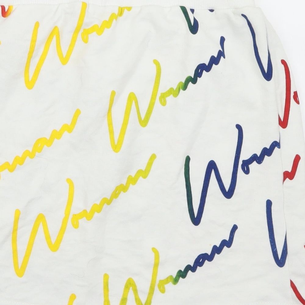 Boohoo Womens Multicoloured Geometric Polyester Mini Skirt Size 10 - Woman