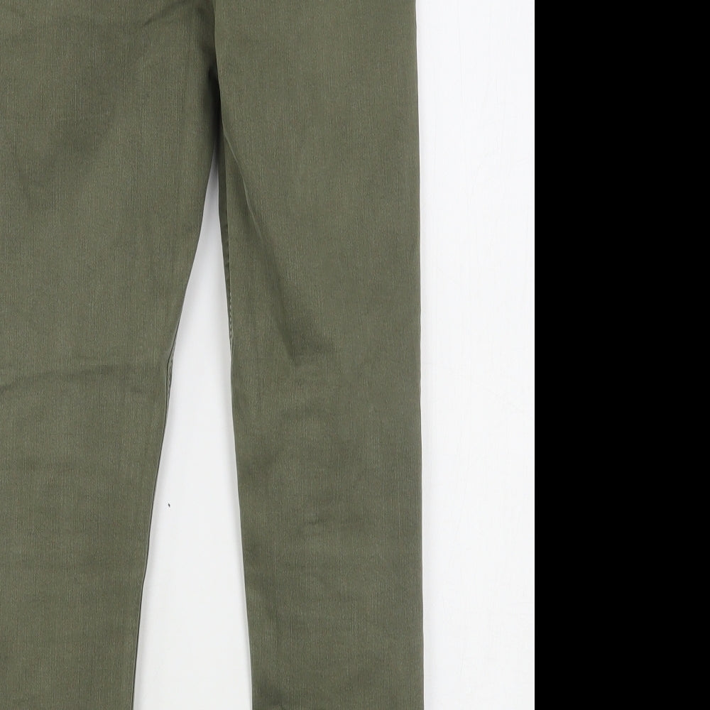 Topshop Womens Green Cotton Skinny Jeans Size 26 in L24 in Regular