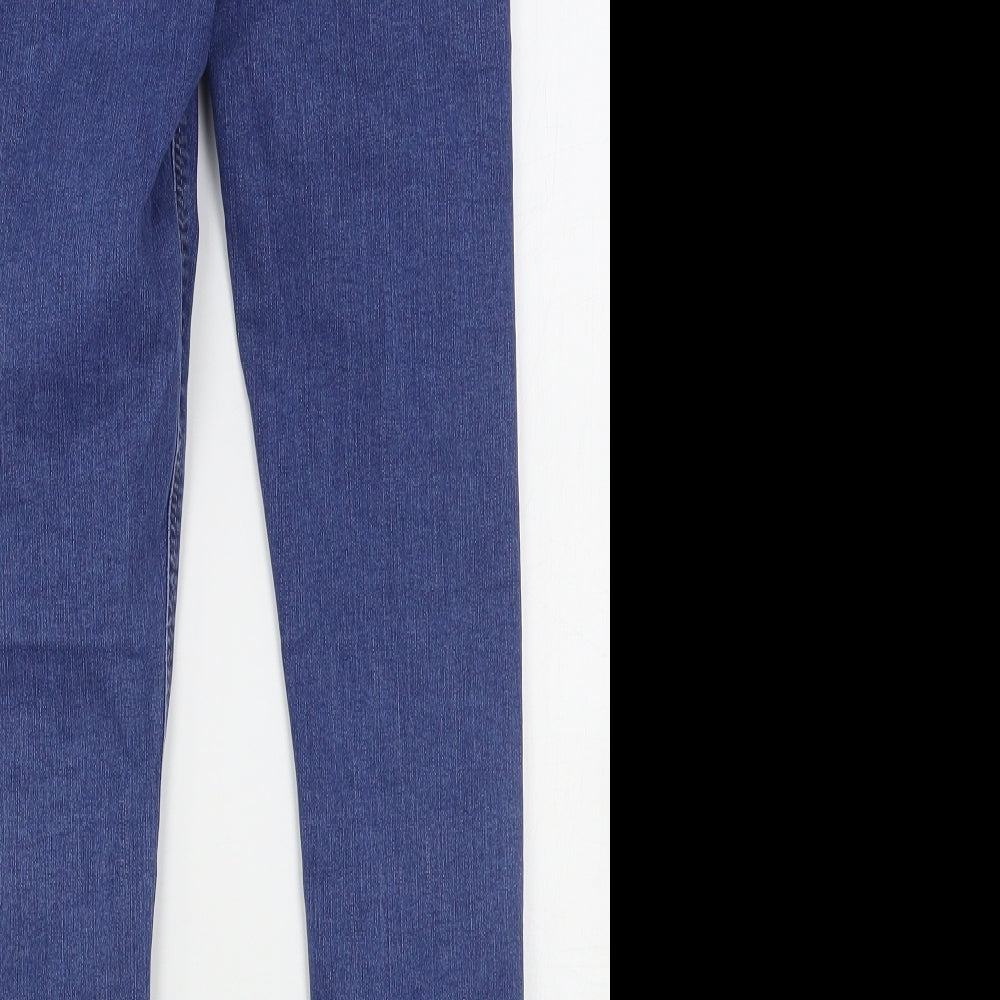 Topshop Womens Blue Cotton Skinny Jeans Size 26 in L26 in Regular