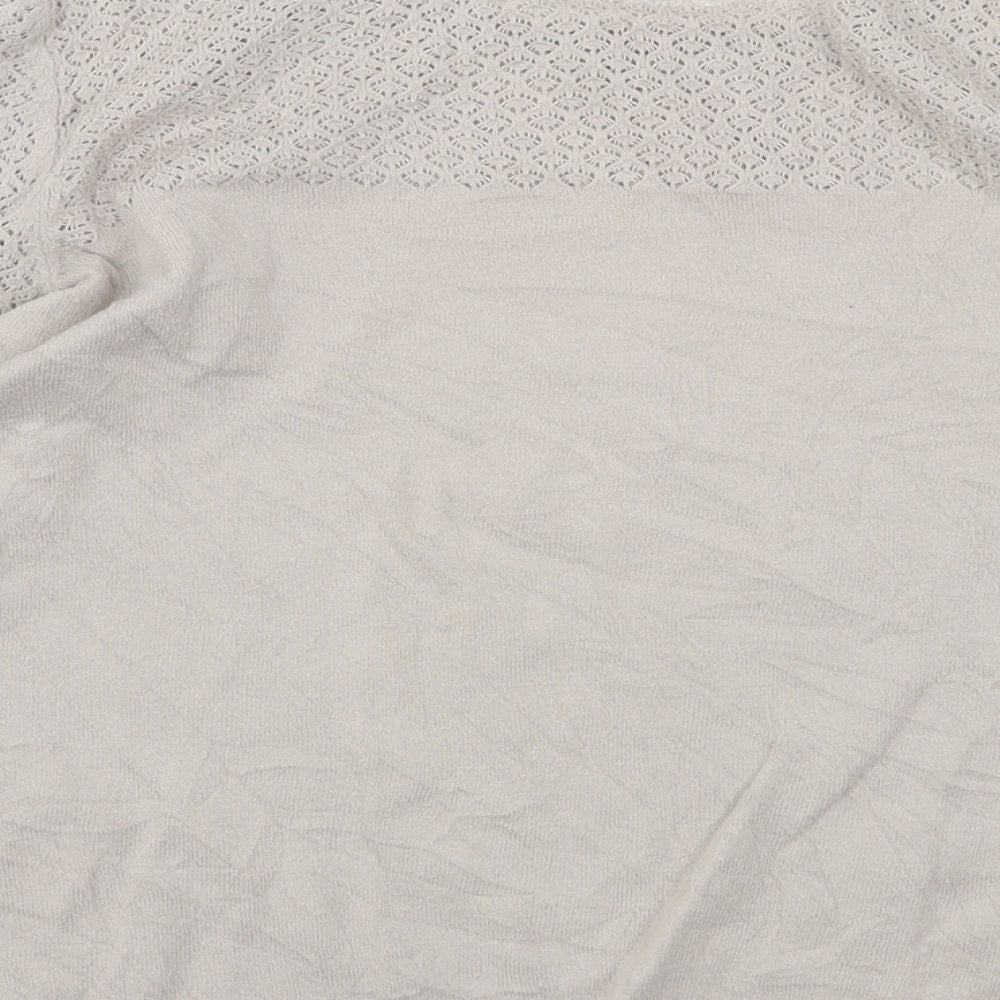 Womens UK Size 12 Marks and Spencer Beige Pullover Jumper