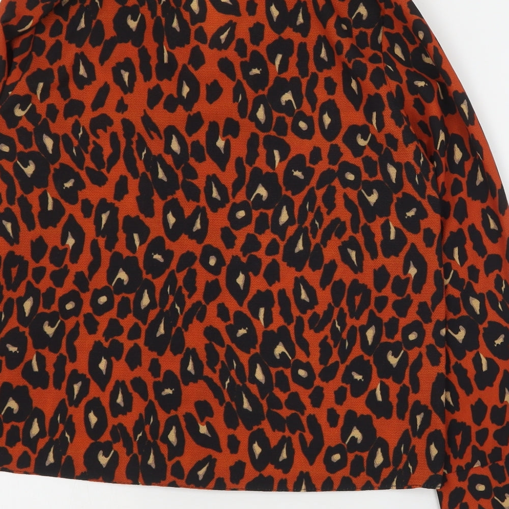 Womens UK Size 6 New Look Orange Basic Blouse