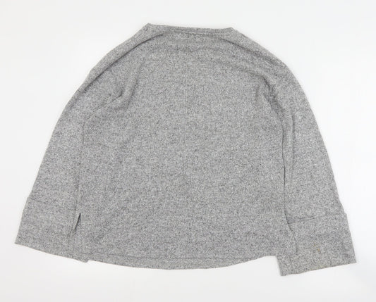 George Womens Grey Round Neck Polyester Pullover Jumper Size XS