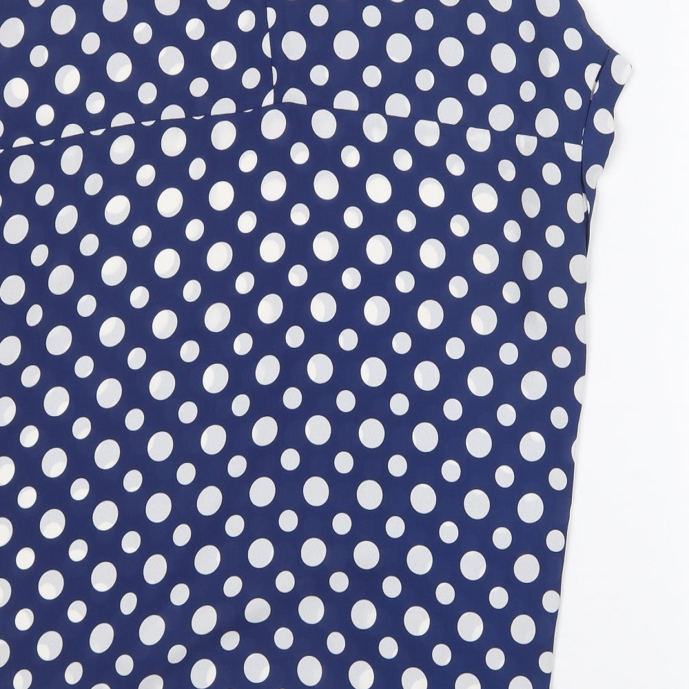 Womens UK Size 8 NEXT Blue Basic Blouse