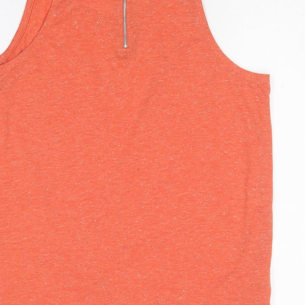 Womens UK Size 12 Peacocks Orange Basic Tank