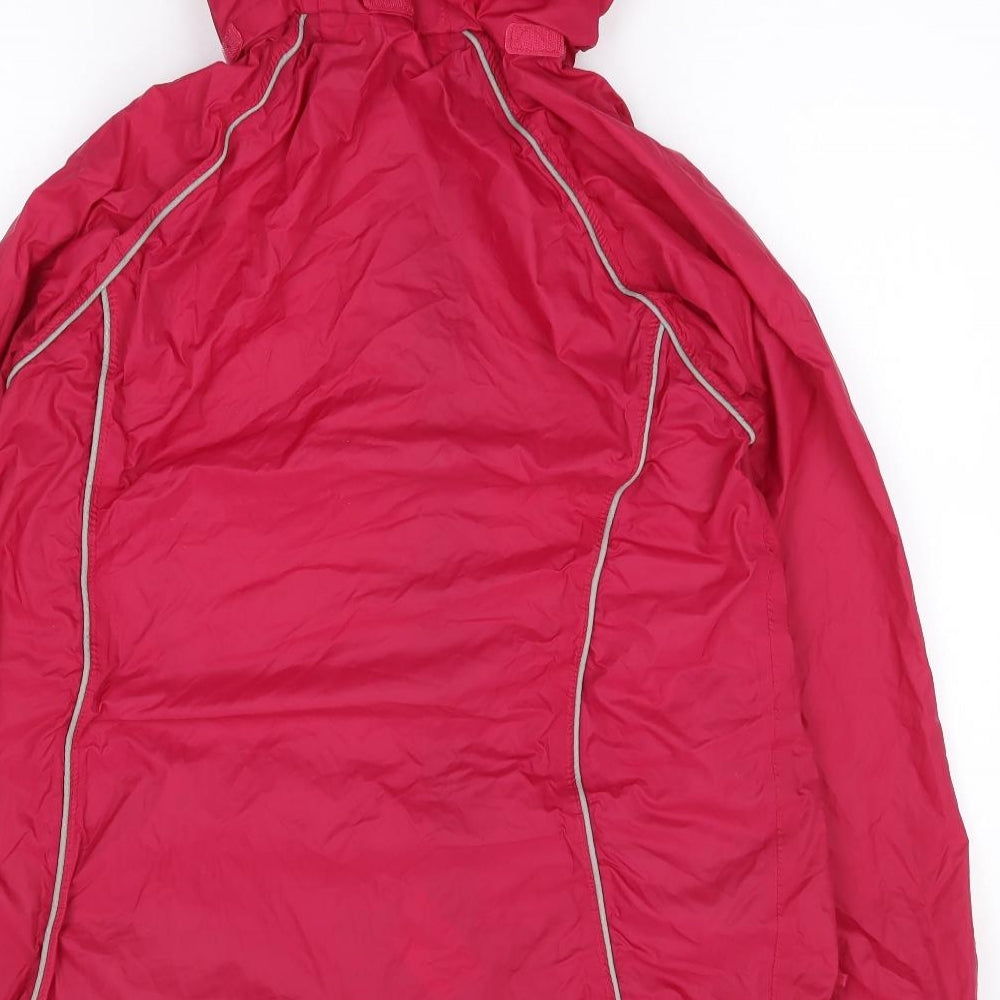 Womens UK Size 8 Mountain Life Pink Rain Coat