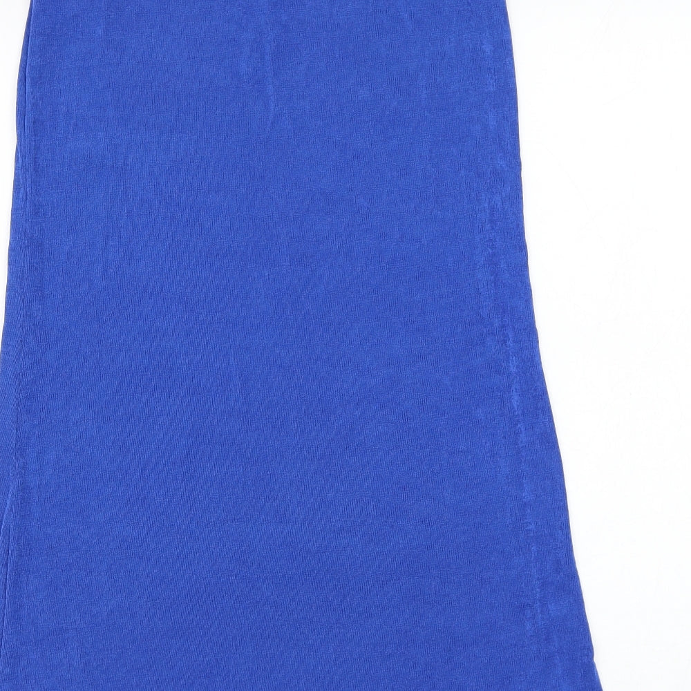 SheIn Womens Blue Polyester Straight & Pencil Skirt Size 8