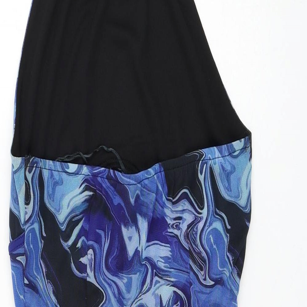 NaaNaa Womens Blue Polyester Pencil Dress Size 6 Halter Pullover