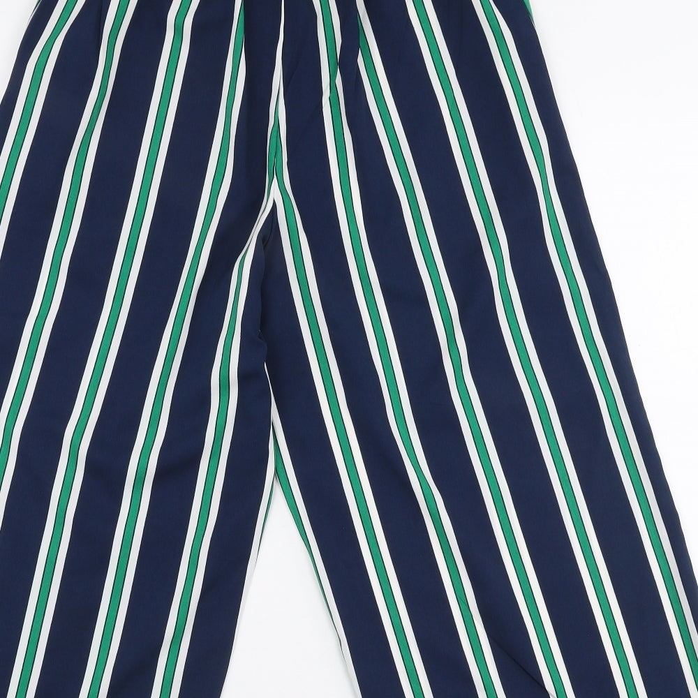 QED London Womens Multicoloured Striped Polyester Capri Trousers Size 10 L20 in Regular