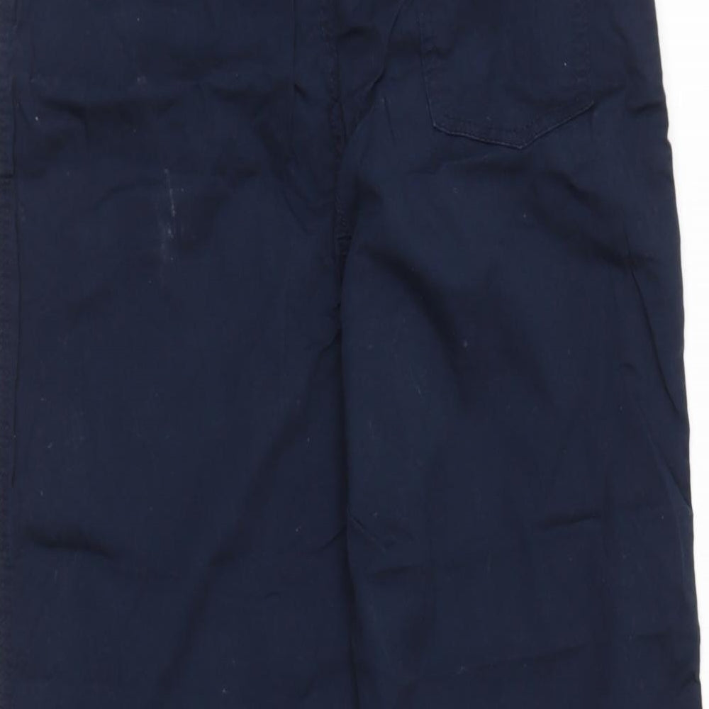 tesco Womens Blue Cotton Cargo Trousers Size 6 L24 in Regular