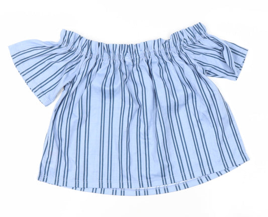 Womens UK Size 6 Miss Selfridge Blue Basic Blouse