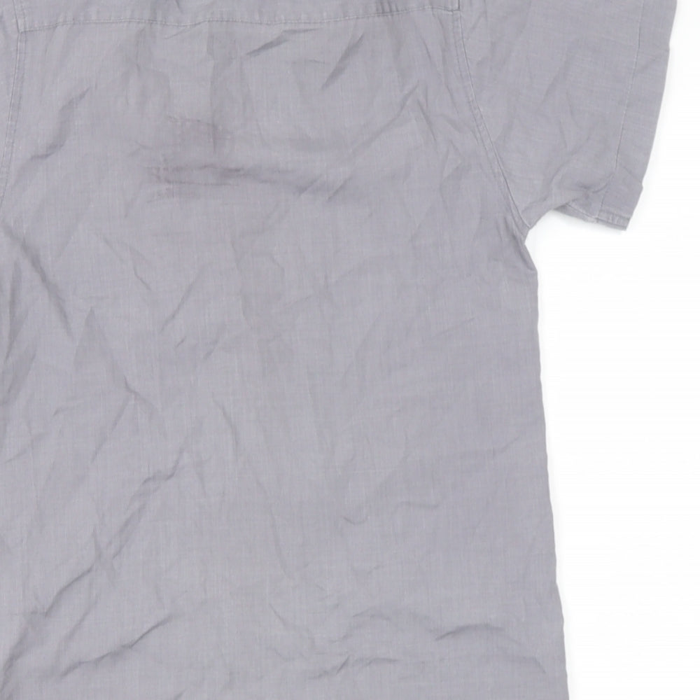 robinsons Boys Grey Polyester Basic Button-Up Size 8 Years Collared