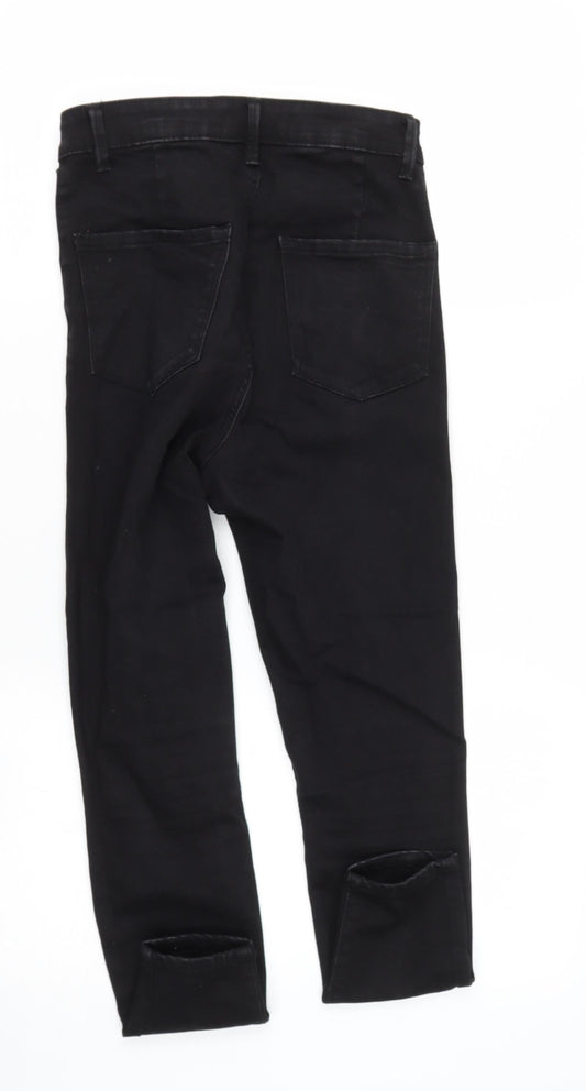 Womens UK Size 8 Denim and Co Regular Fit Mom Black Jeans