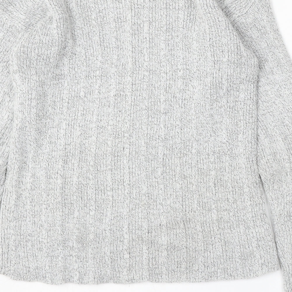 C&A Womens Grey Round Neck Acrylic Pullover Jumper Size M