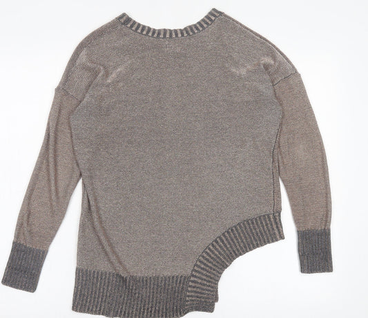 Womens UK Size 10 River Island Gold Pullover Jumper