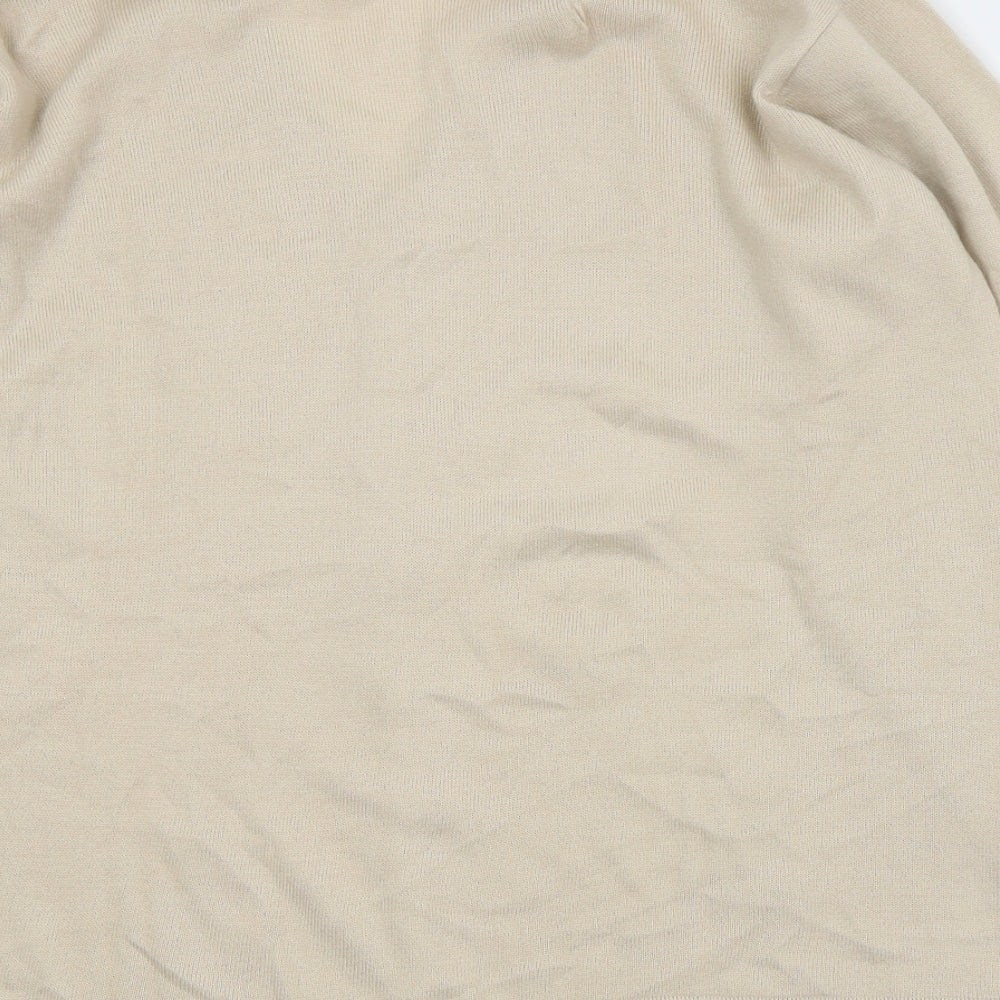 Womens UK Size L EWM Beige Cardigan Jumper