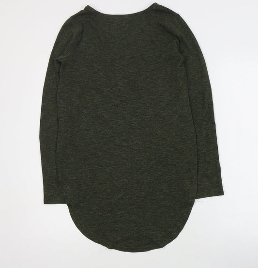 Primark Womens Green Round Neck Polyester Pullover Jumper Size 4