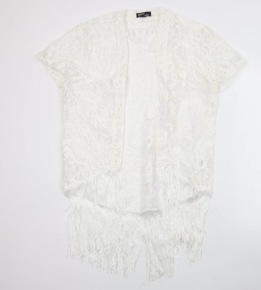 Womens UK Size 8 ASOS Ivory Kimono Coat