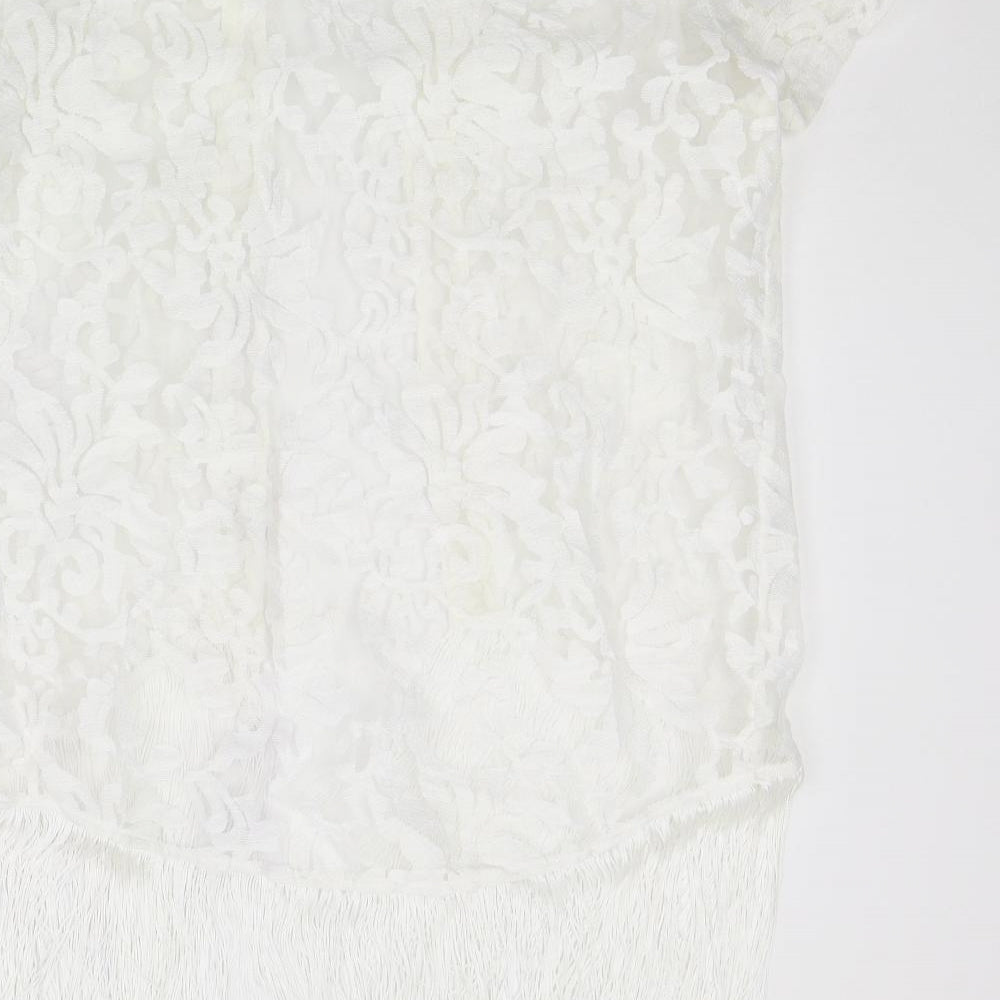 Womens UK Size 8 ASOS Ivory Kimono Coat