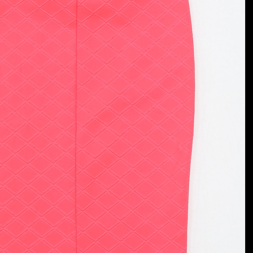 Dunnes Stores Womens Pink Polyester Straight & Pencil Skirt Size S