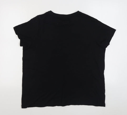 Primark Womens Black 100% Cotton Basic T-Shirt Size XL Round Neck