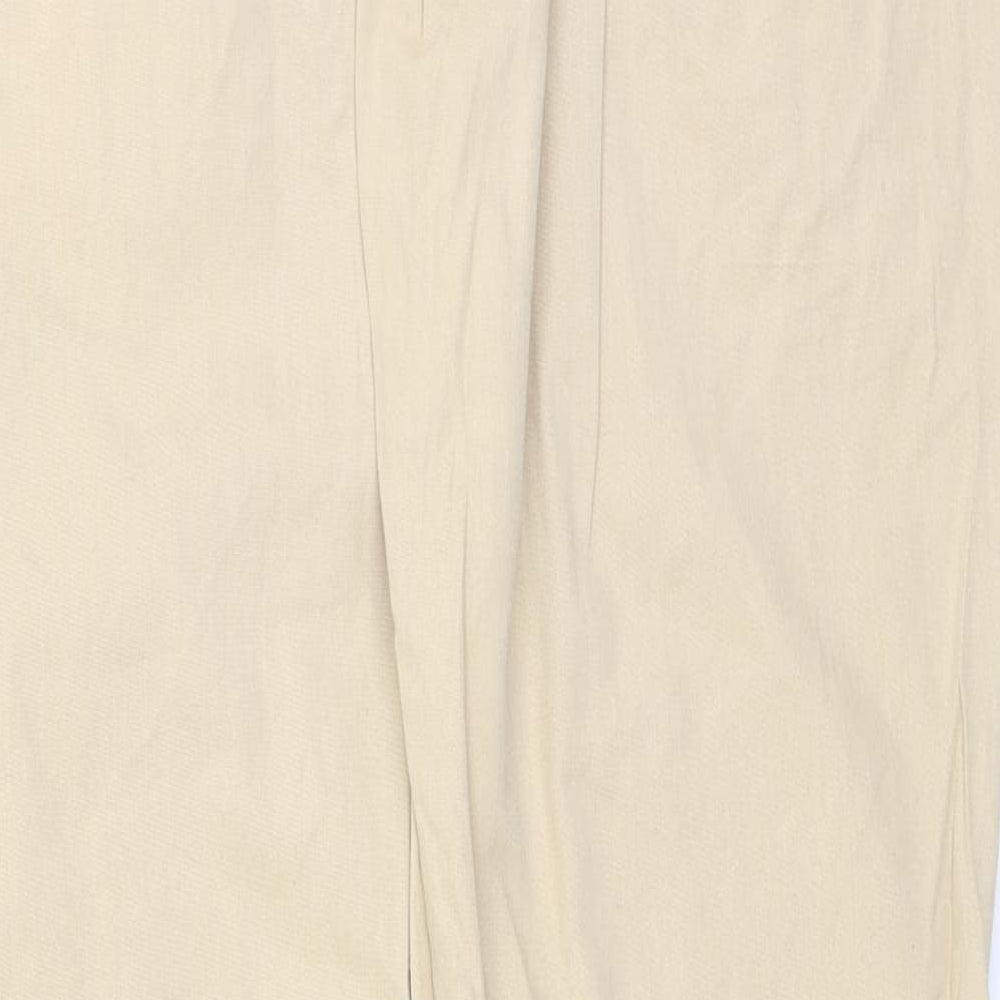 International Womens Brown Cotton Trousers Size 8 L28 in Regular
