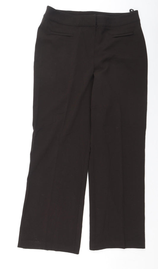 Womens UK Size 12 Sarah Hamilton Regular Fit Green Trousers