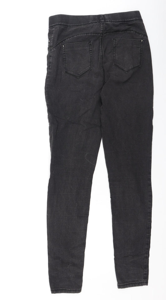 Denim & Co. Womens Black Cotton Skinny Jeans Size 12 L27 in Regular