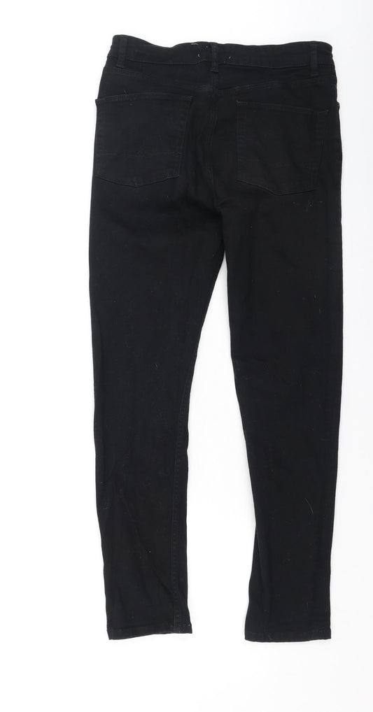 ASOS Womens Black Cotton Skinny Jeans Size 30 L30 in Regular