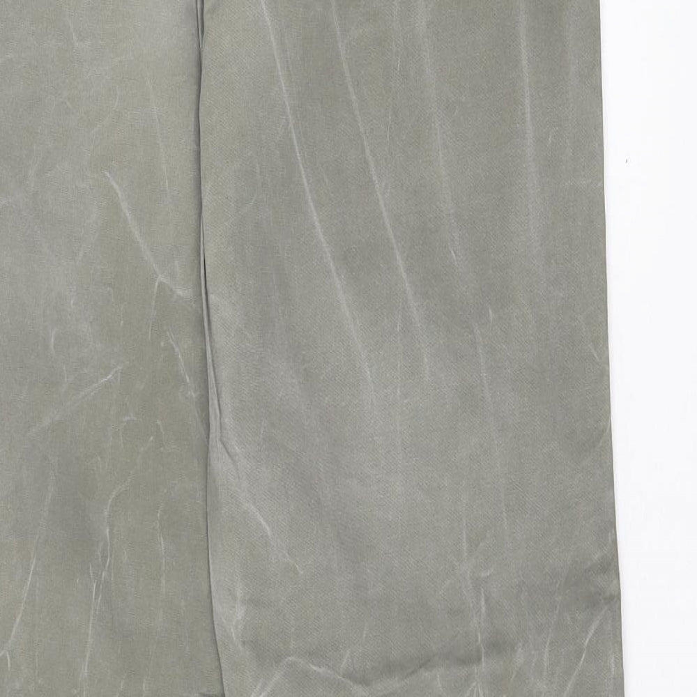 NEXT Womens Green Geometric Cotton Straight Jeans Size 12 L33 in Regular Button