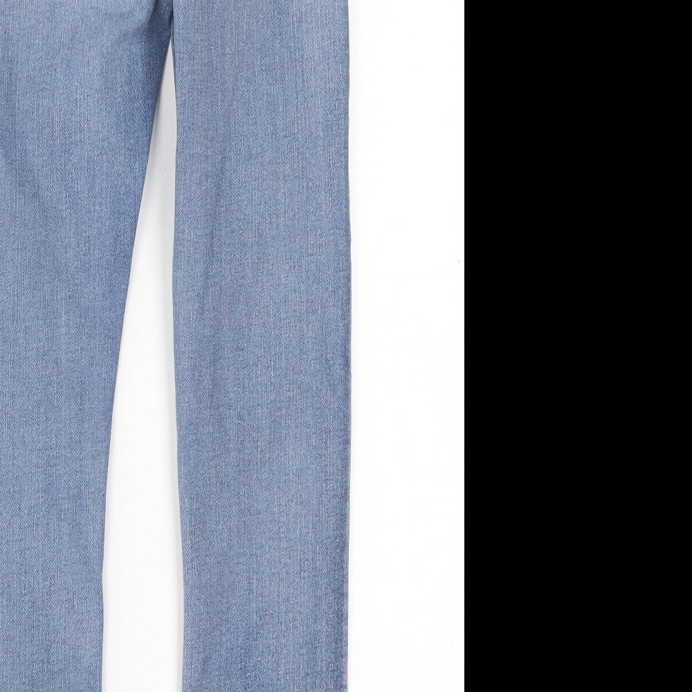 ASOS Womens Blue Cotton Skinny Jeans Size 28 in L30 in Regular Button