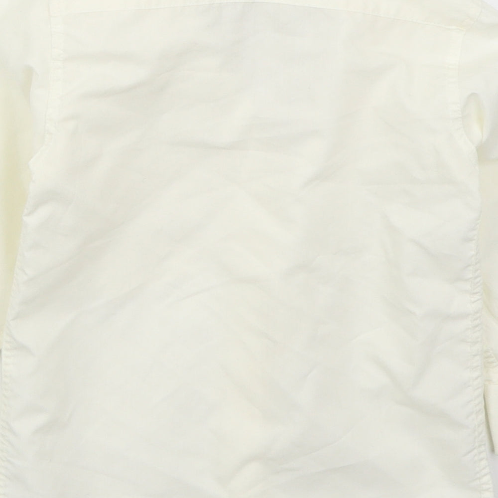 Flamingo Boys Ivory Polyester Basic Button-Up Size 2-3 Years Collared Button