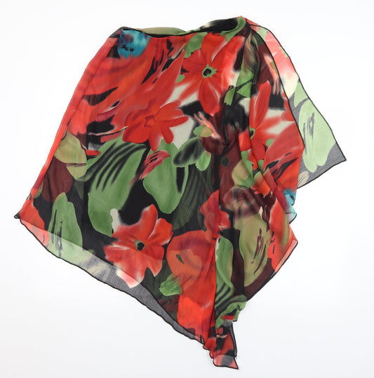 AX Womens Multicoloured Floral Polyester Basic Blouse Size 8 One Shoulder