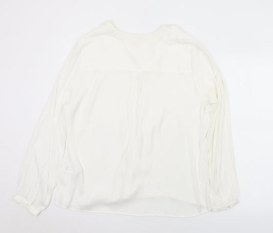 Womens UK Size 12 Monsoon White Basic Blouse