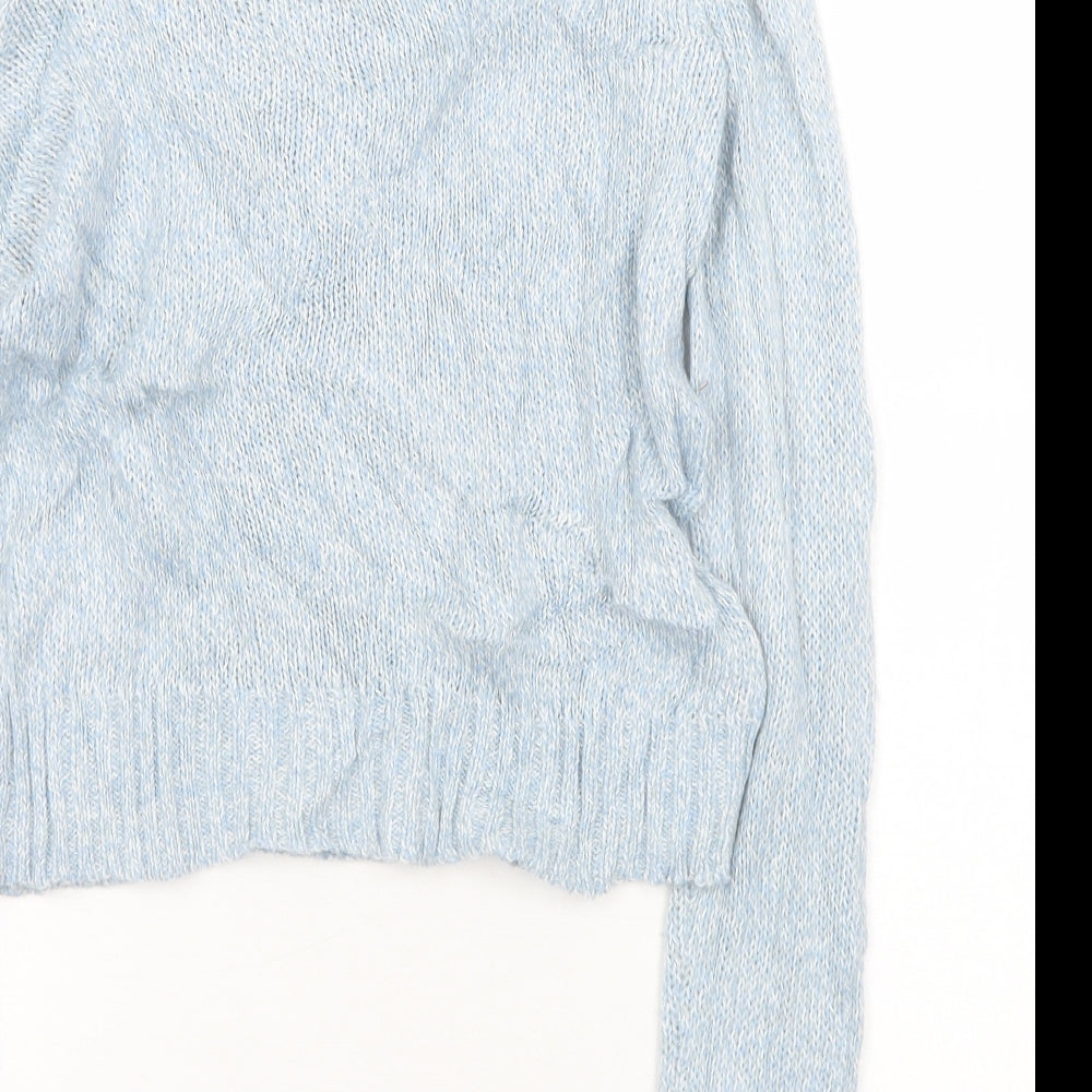 Womens UK Size XS Divided Blue Pullover Jumper