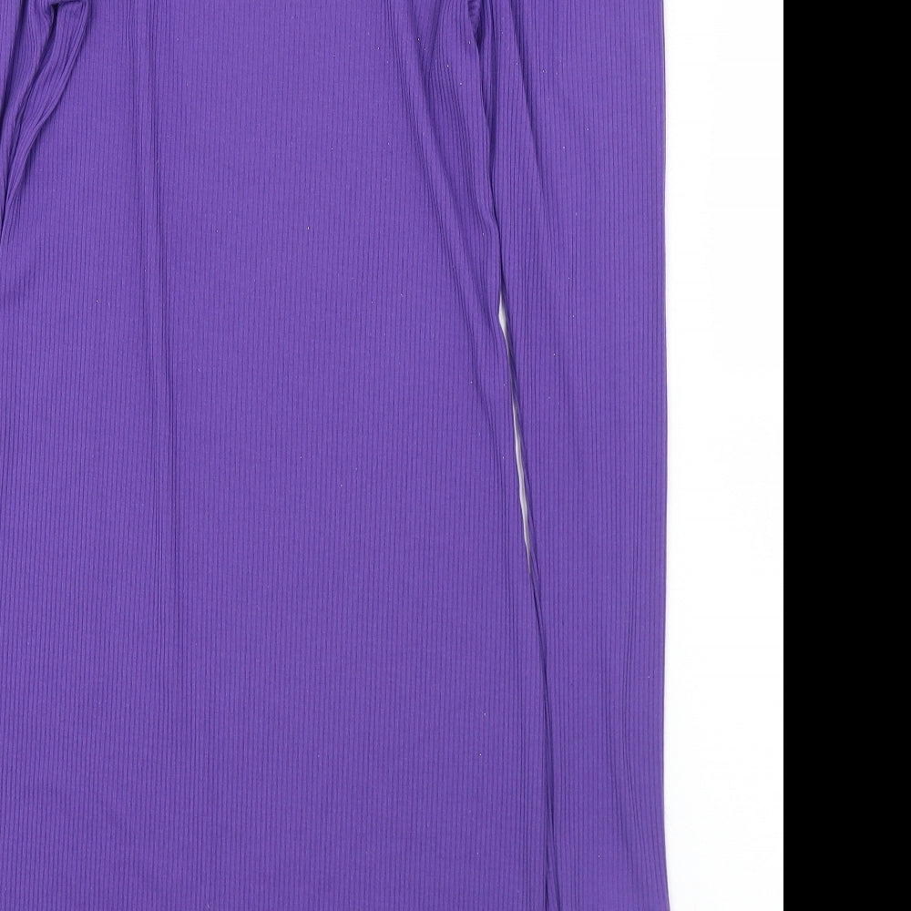 Womens UK Size M Divided Purple Pullover Jumper