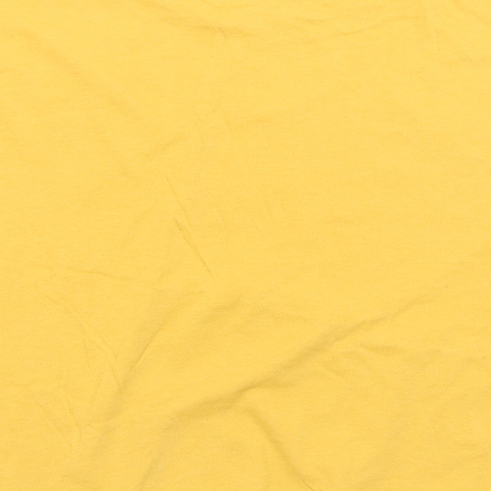 New Look Girls Yellow Cotton Basic T-Shirt Size 14-15 Years Crew Neck - Bronx