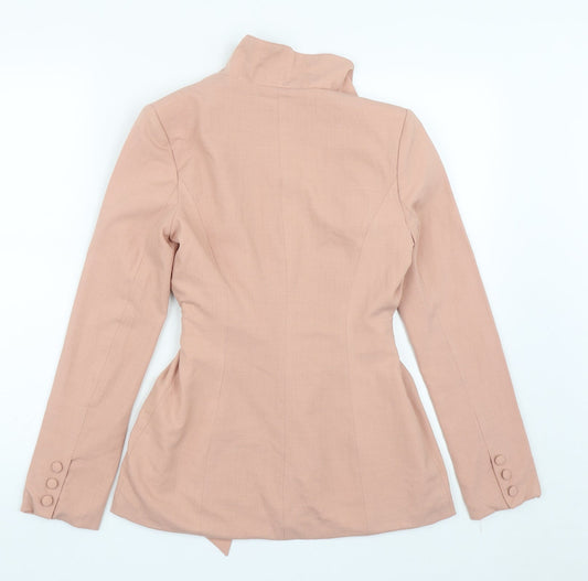 Missguided Womens Pink Jacket Size 4 Tie
