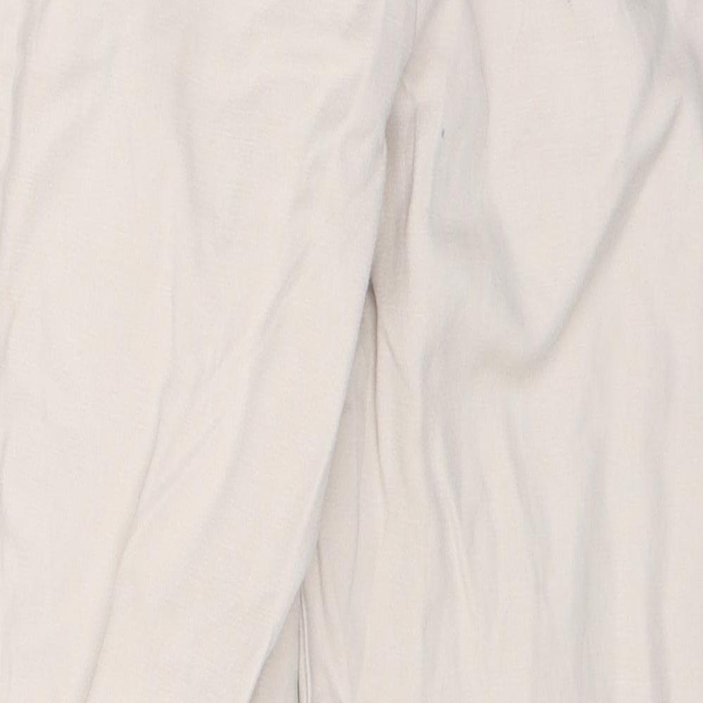 Julien Macdonald Womens Beige Cotton Cropped Jeans Size 8 L23 in Regular Button