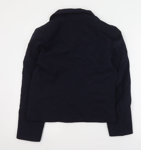 Classic Womens Blue Jacket Blazer Size 12 Button