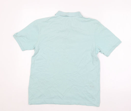 Studio Mens Blue Cotton Polo Size S Collared