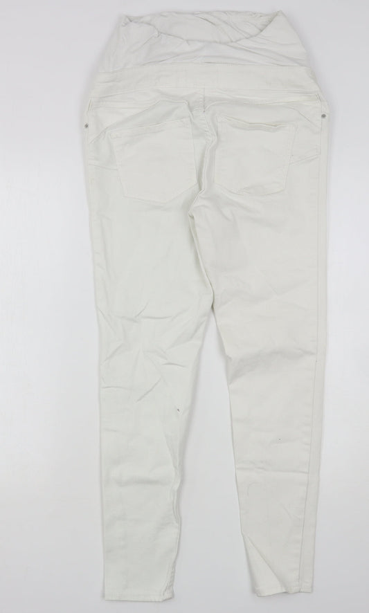 New Look Womens White Cotton Jegging Jeans Size 12 L29 in Regular