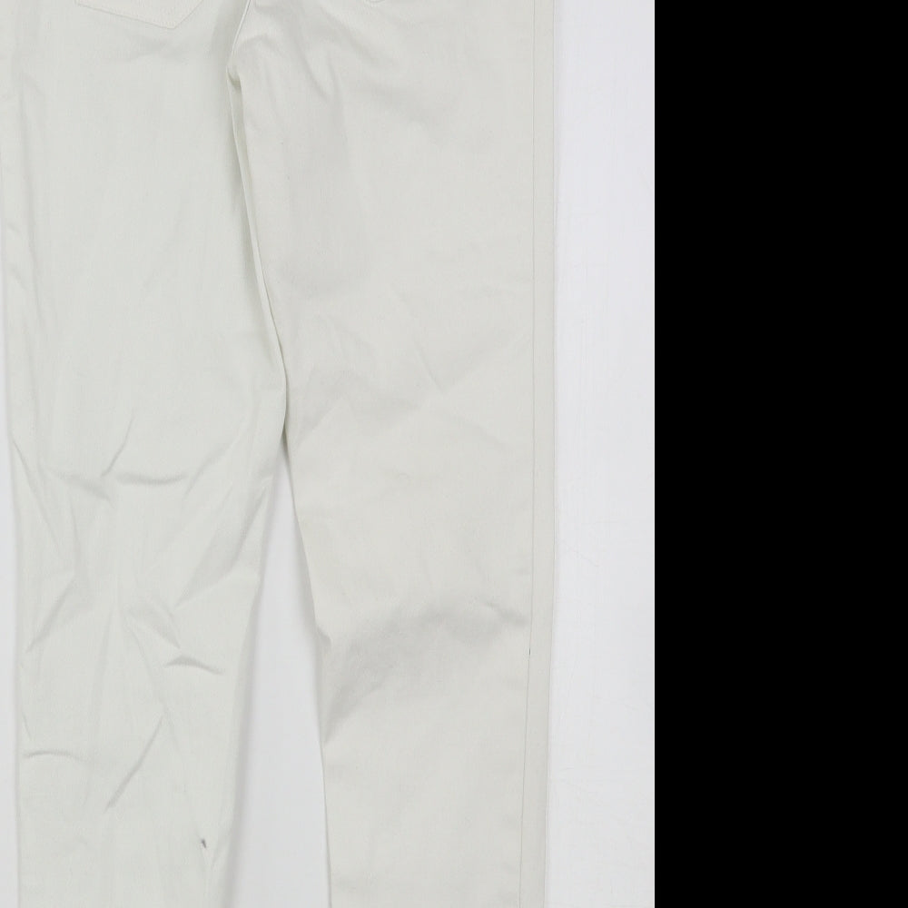 New Look Womens White Cotton Jegging Jeans Size 12 L29 in Regular