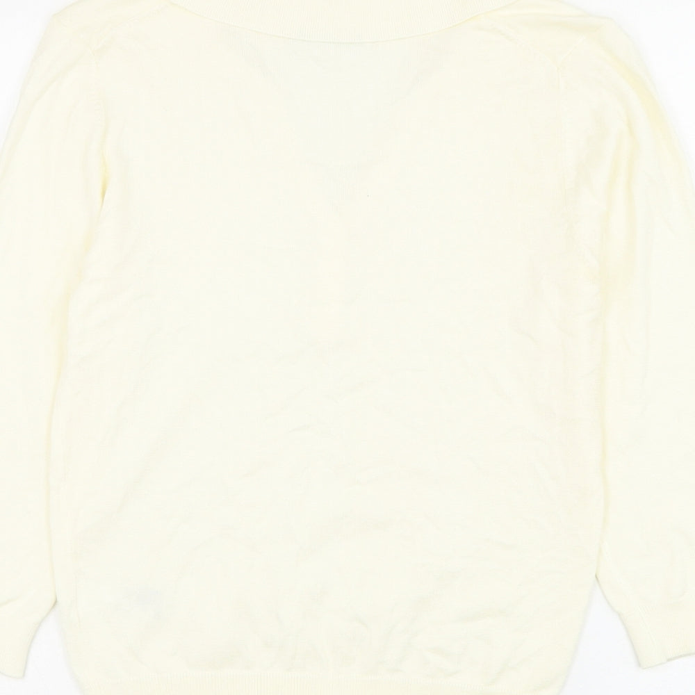 Womens UK Size 12 Marks and Spencer Ivory Pullover Jumper