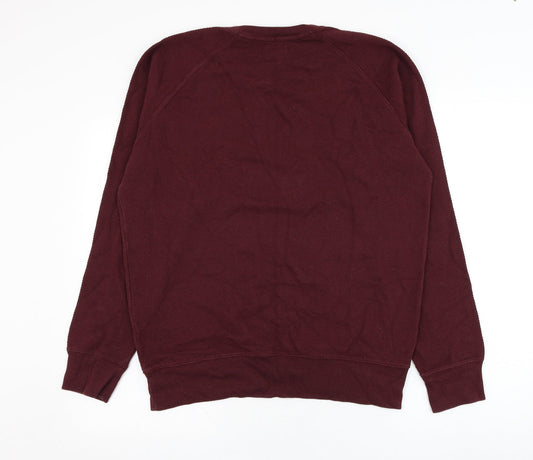 Mens UK Size L Matalan Red Pullover Sweatshirt