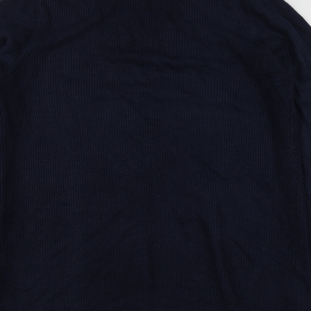 Womens UK Size 12 Papaya Blue Cardigan Jumper