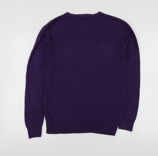 Womens UK Size S Cedar Wood State Purple Pullover Jumper