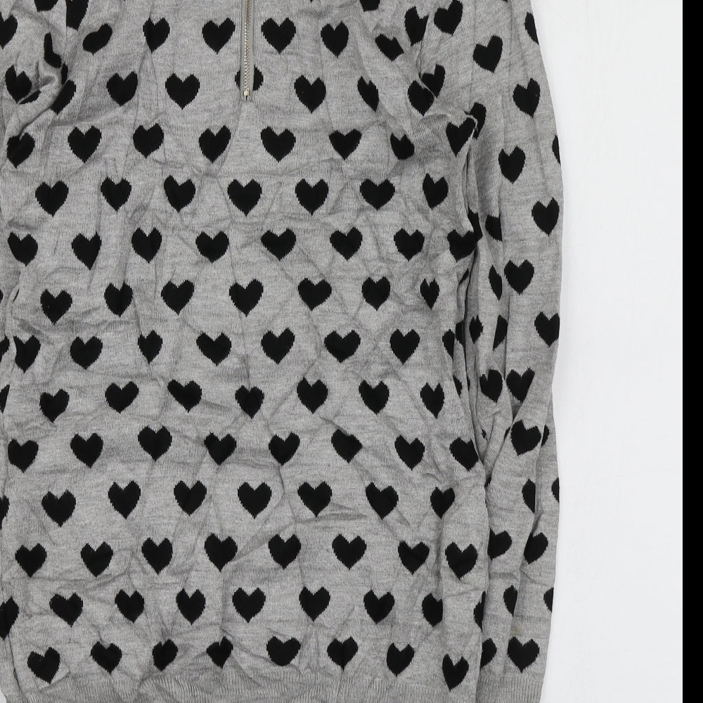 Womens UK Size S Millenium Grey Pullover Jumper